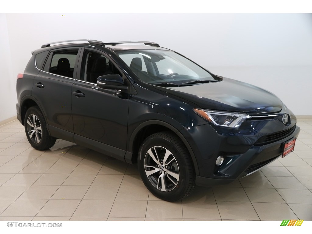 2018 RAV4 XLE AWD - Galactic Aqua Mica / Black photo #1