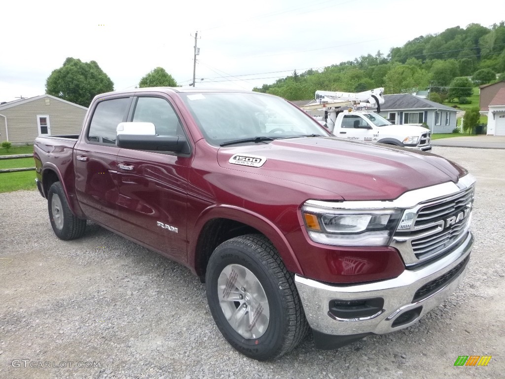 Delmonico Red Pearl 2019 Ram 1500 Laramie Crew Cab 4x4 Exterior Photo #127271289