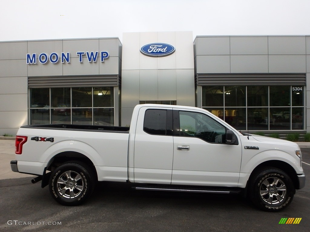 2015 F150 XLT SuperCab 4x4 - Oxford White / Medium Earth Gray photo #1