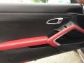 Black/Bordeaux Red 2017 Porsche 718 Cayman Standard 718 Cayman Model Door Panel