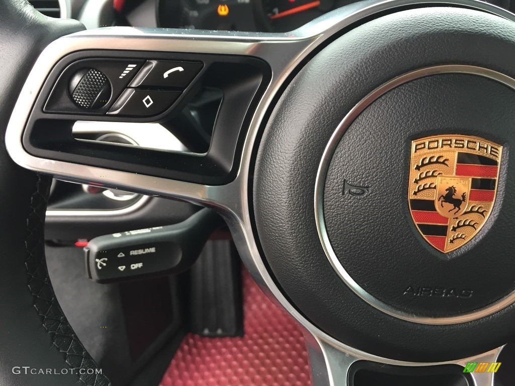 2017 Porsche 718 Cayman Standard 718 Cayman Model Black/Bordeaux Red Steering Wheel Photo #127273683
