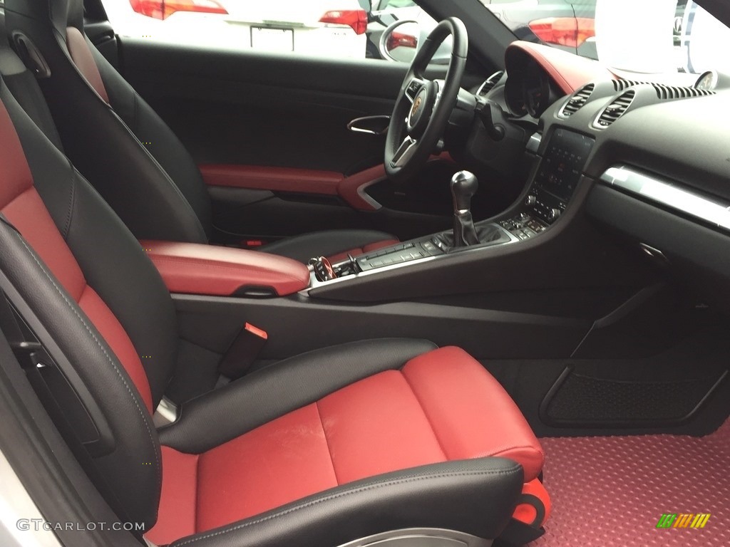 Black/Bordeaux Red Interior 2017 Porsche 718 Cayman Standard 718 Cayman Model Photo #127273743