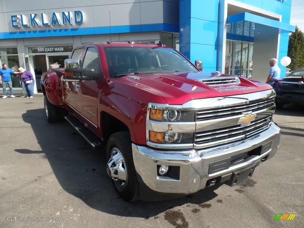 2018 Silverado 3500HD LTZ Crew Cab 4x4 - Cajun Red Tintcoat / Cocoa/­Dune photo #4