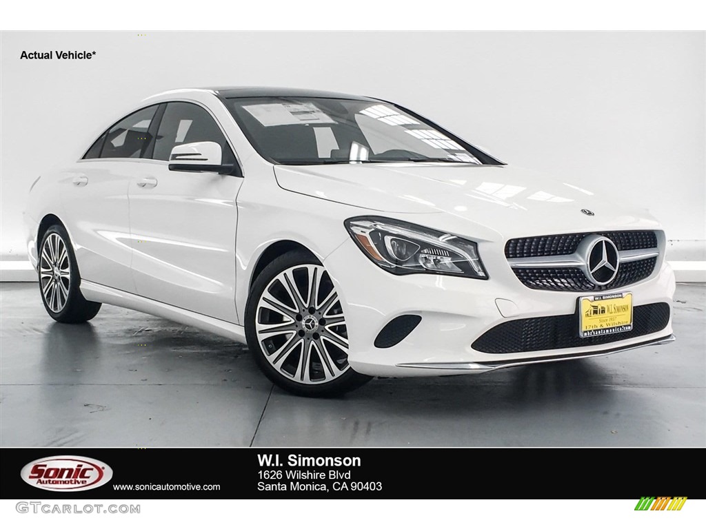 2018 CLA 250 Coupe - Polar White / Black photo #1