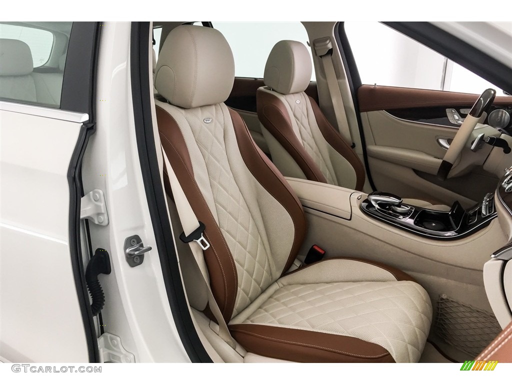 2018 E 400 4Matic Wagon - designo Diamond White Metallic / designo Macchiato Beige/Saddle Brown photo #2