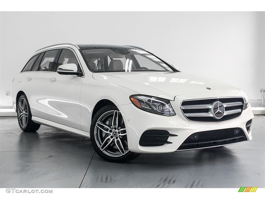 2018 E 400 4Matic Wagon - designo Diamond White Metallic / designo Macchiato Beige/Saddle Brown photo #12