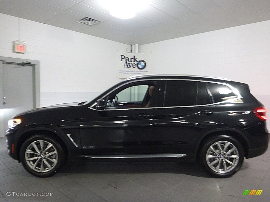 2018 X3 xDrive30i - Black Sapphire Metallic / Cognac photo #2