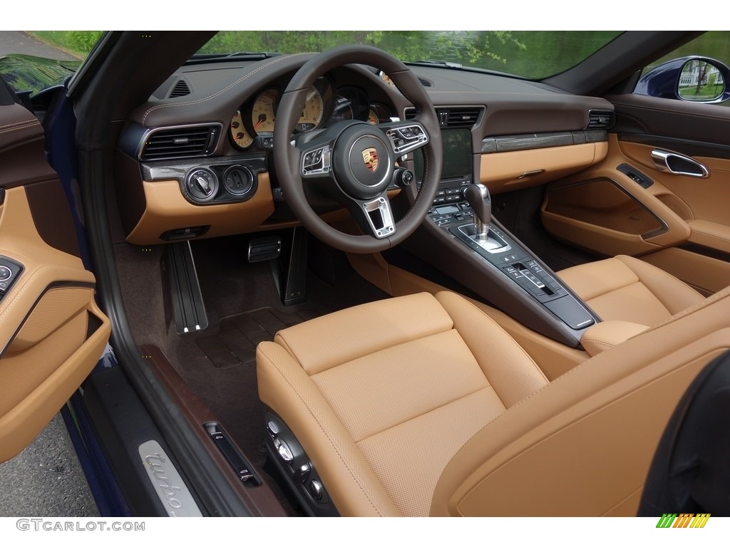 Espresso/Cognac Natural Interior 2018 Porsche 911 Turbo S Cabriolet Photo #127283437