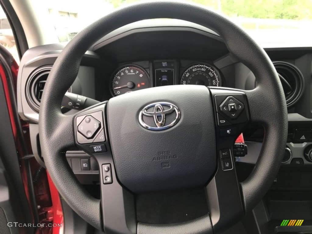 2018 Toyota Tacoma SR Access Cab 4x4 Cement Gray Steering Wheel Photo #127284578