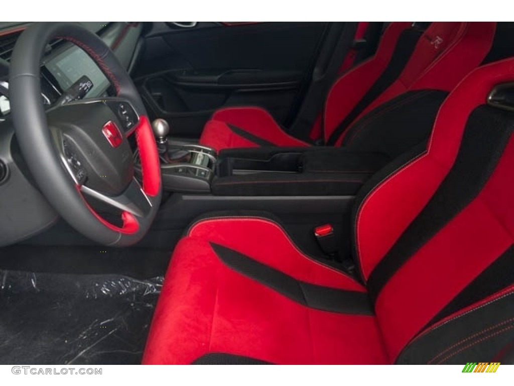 2018 Civic Type R - Crystal Black Pearl / Type R Red/Black Suede Effect photo #7