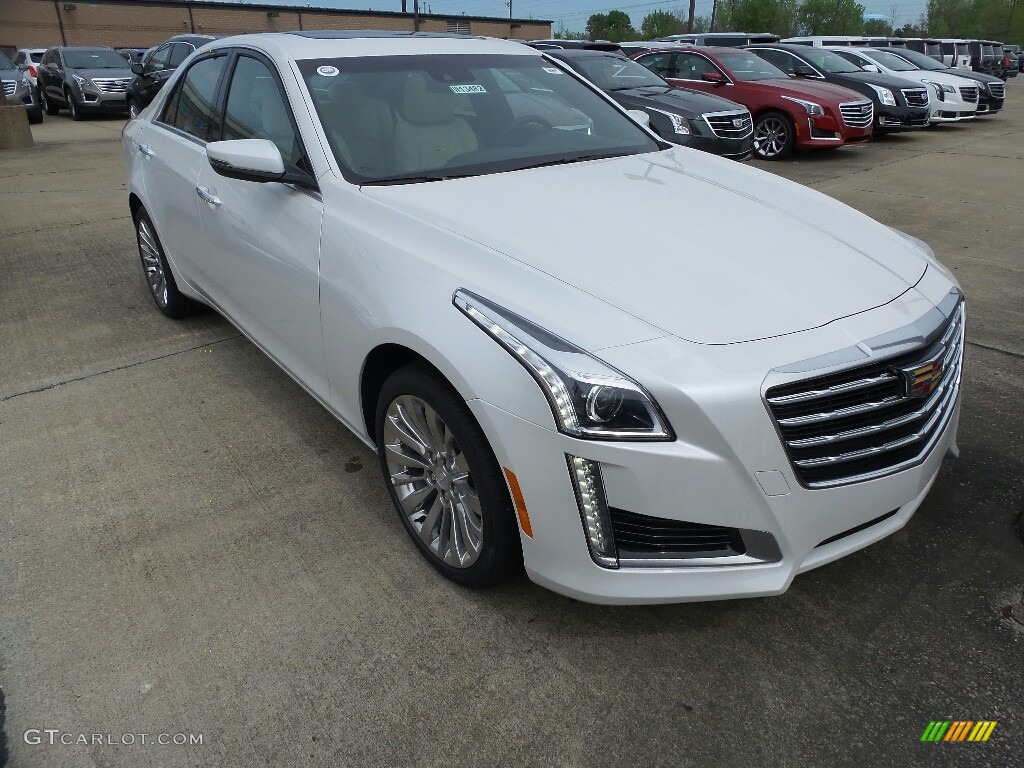2018 CTS Luxury AWD - Crystal White Tricoat / Very Light Cashmere/Jet Black Accents photo #1