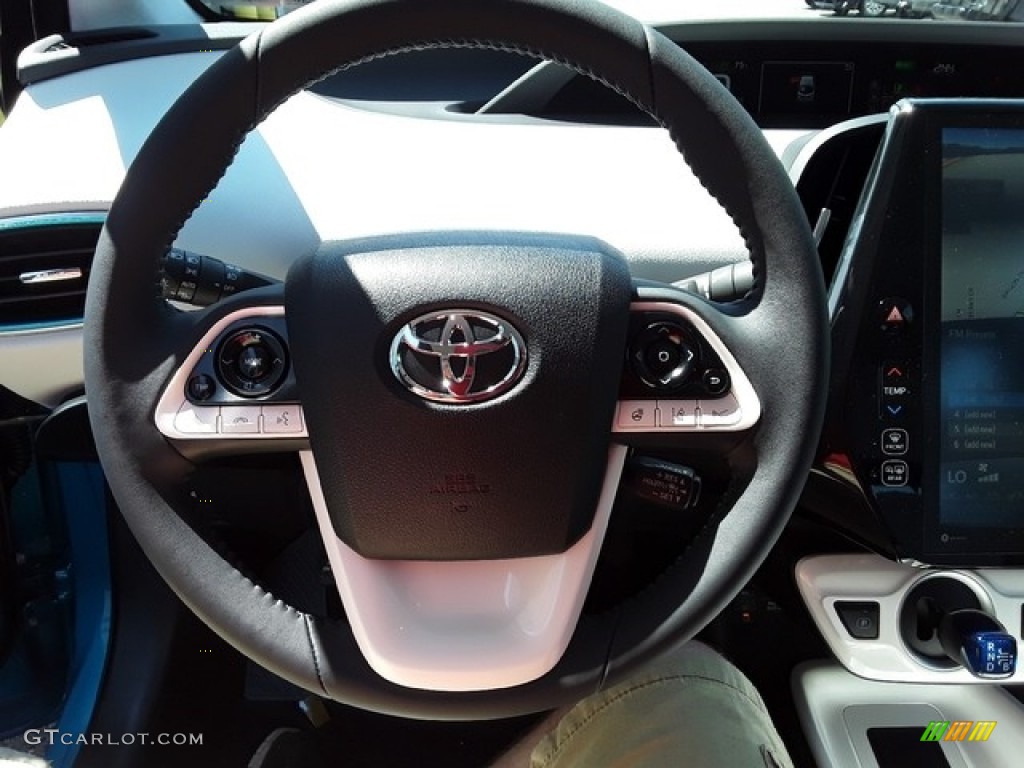 2018 Toyota Prius Prime Advanced Moonstone Steering Wheel Photo #127302890