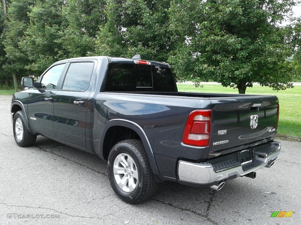 2019 1500 Laramie Crew Cab 4x4 - Maximum Steel Metallic / Mountain Brown/Light Frost Beige photo #8