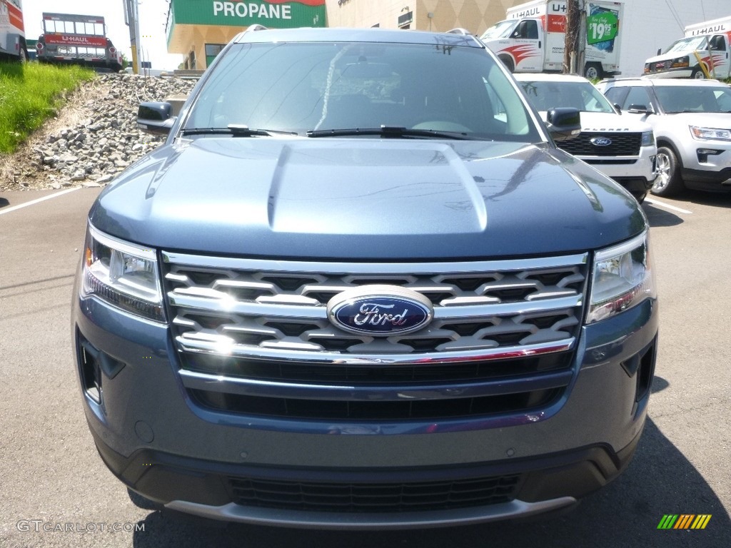 2018 Explorer XLT 4WD - Blue Metallic / Ebony Black photo #4