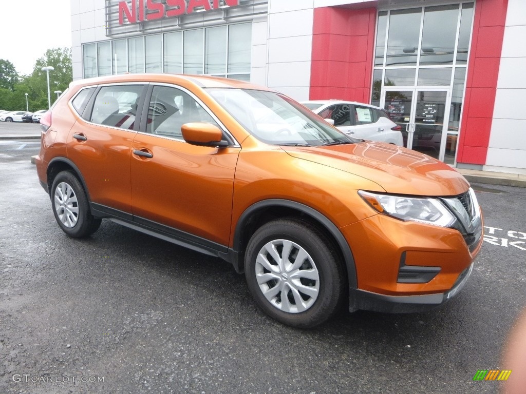 2017 Rogue S AWD - Monarch Orange / Charcoal photo #1