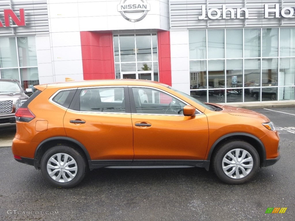 2017 Rogue S AWD - Monarch Orange / Charcoal photo #3