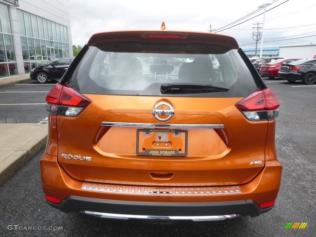 2017 Rogue S AWD - Monarch Orange / Charcoal photo #5