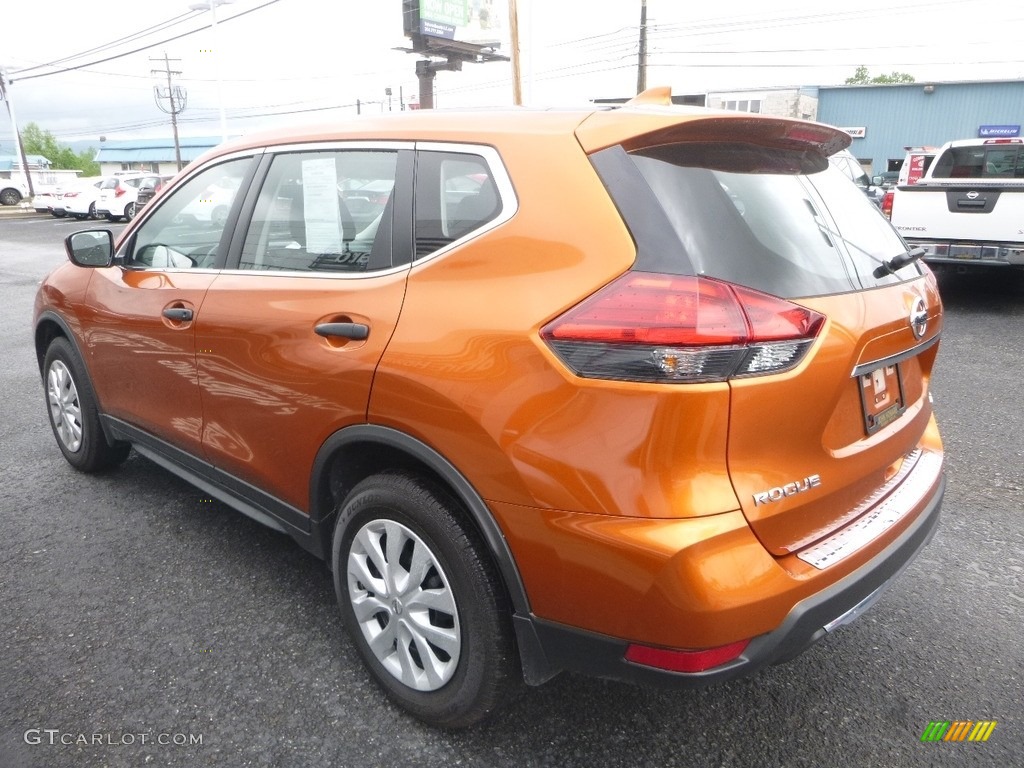 2017 Rogue S AWD - Monarch Orange / Charcoal photo #6