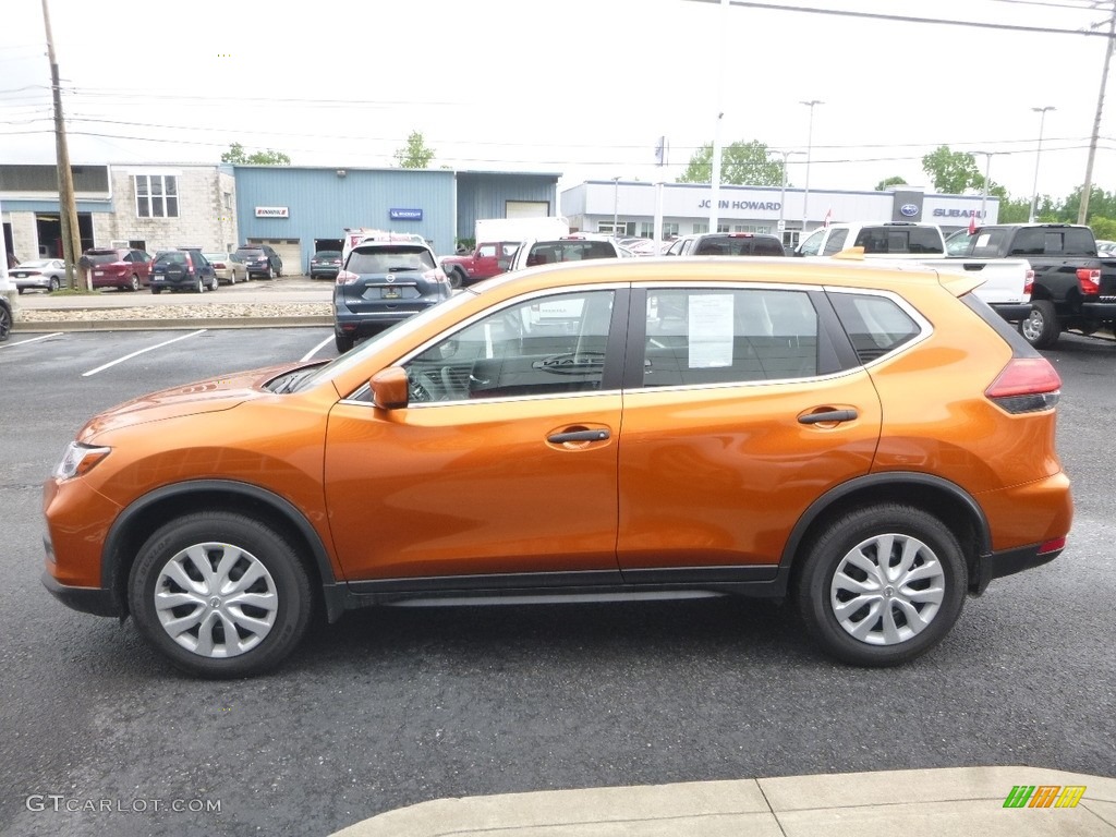 2017 Rogue S AWD - Monarch Orange / Charcoal photo #7