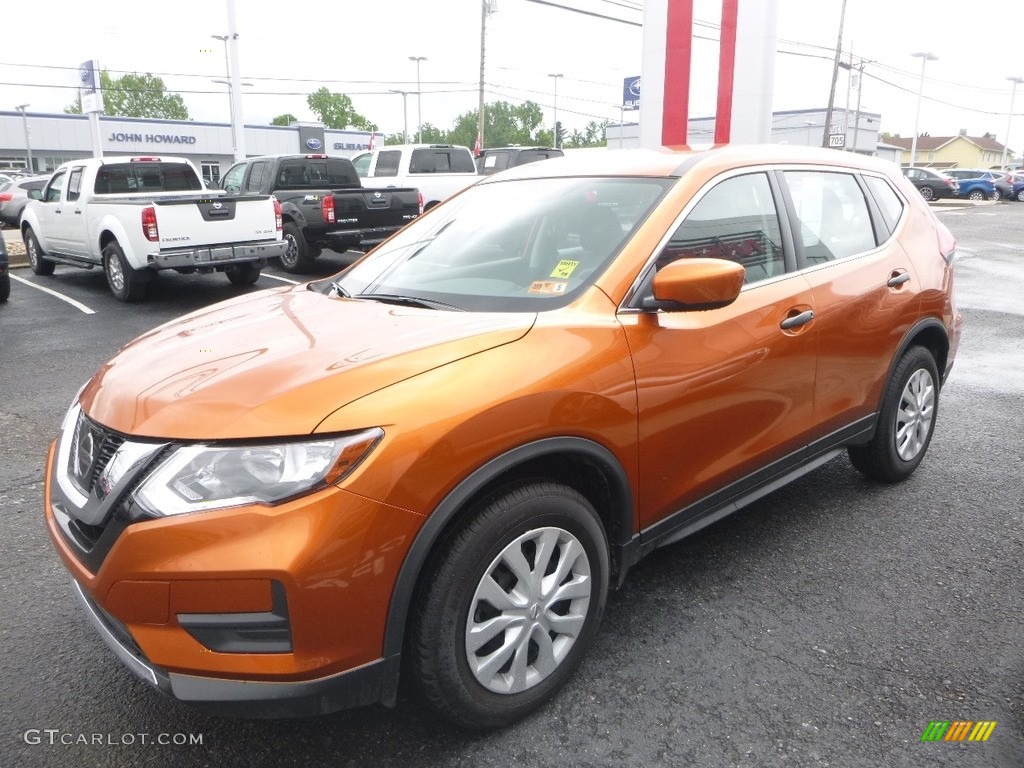 2017 Rogue S AWD - Monarch Orange / Charcoal photo #8