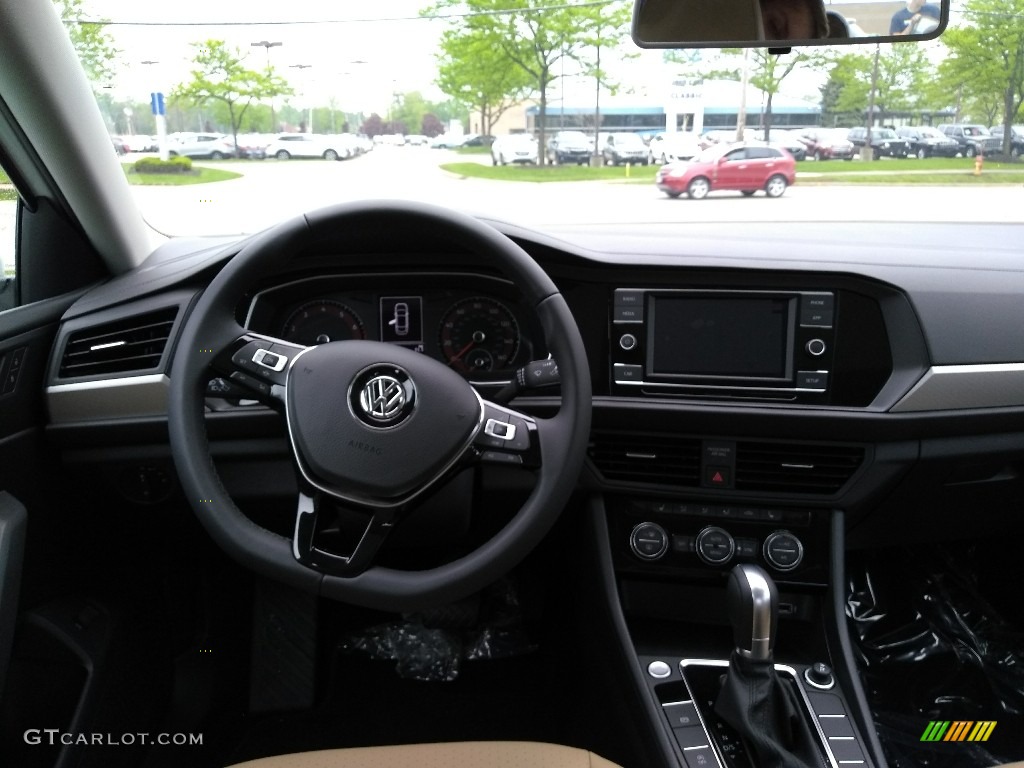 2019 Volkswagen Jetta SE Dark Beige Dashboard Photo #127317545