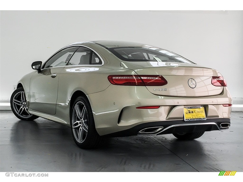 2018 E 400 Coupe - Dune Silver Metallic / Macchiato Beige/Espresso Brown photo #3
