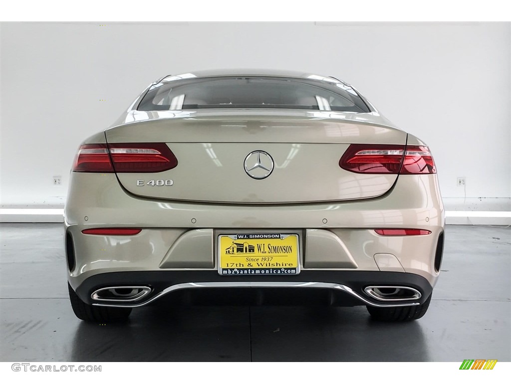 2018 E 400 Coupe - Dune Silver Metallic / Macchiato Beige/Espresso Brown photo #4
