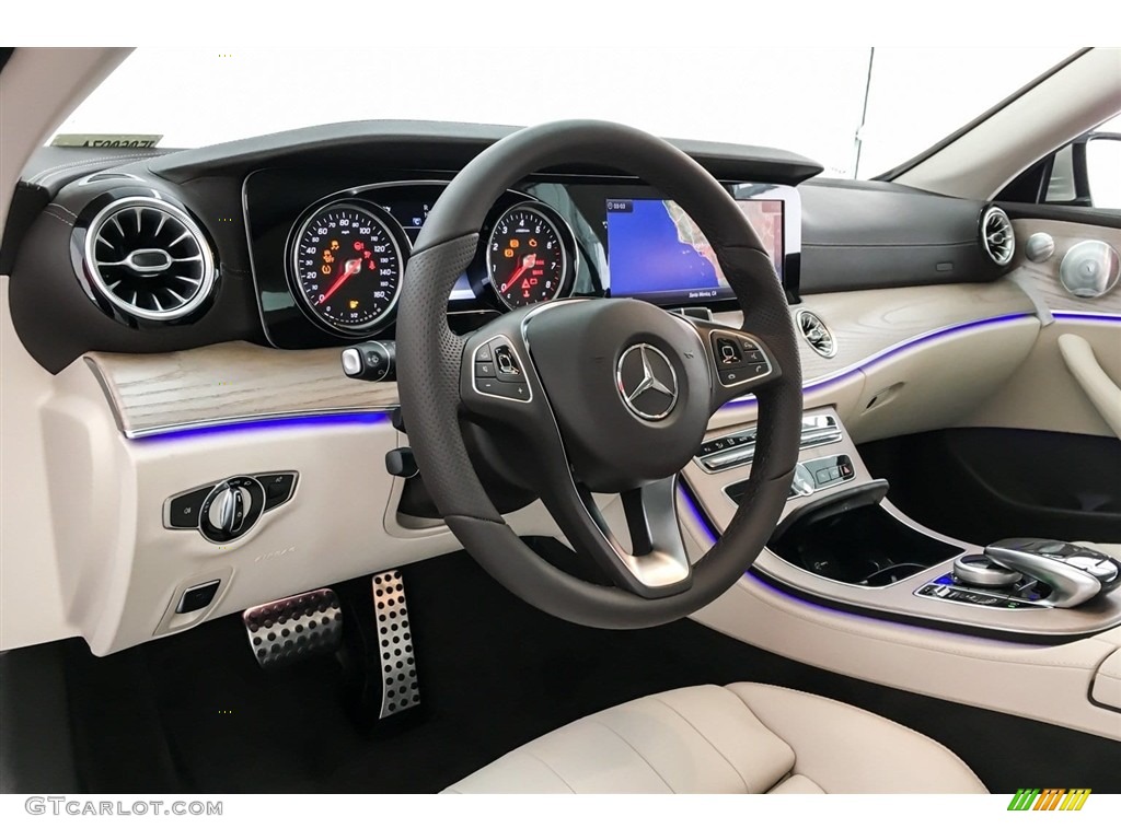 2018 Mercedes-Benz E 400 Coupe Macchiato Beige/Espresso Brown Dashboard Photo #127323266