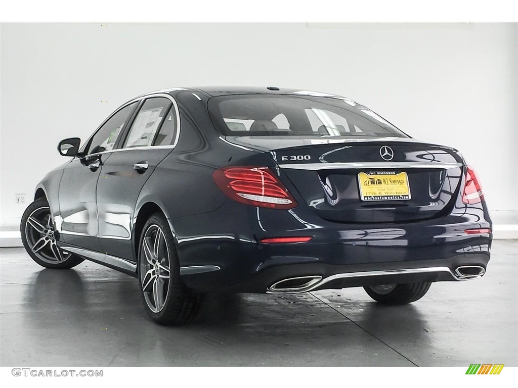 2018 E 300 Sedan - Lunar Blue Metallic / Macchiato Beige/Black photo #3