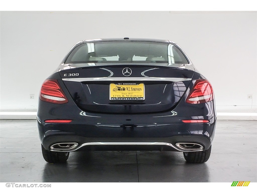 2018 E 300 Sedan - Lunar Blue Metallic / Macchiato Beige/Black photo #4