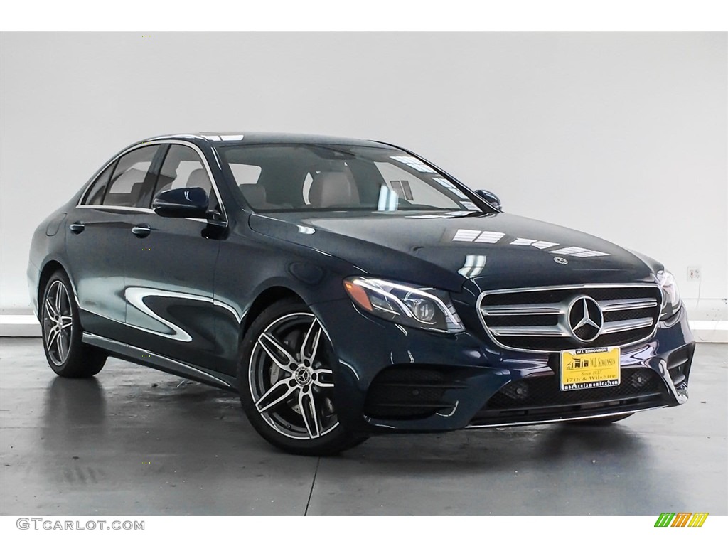 2018 E 300 Sedan - Lunar Blue Metallic / Macchiato Beige/Black photo #12