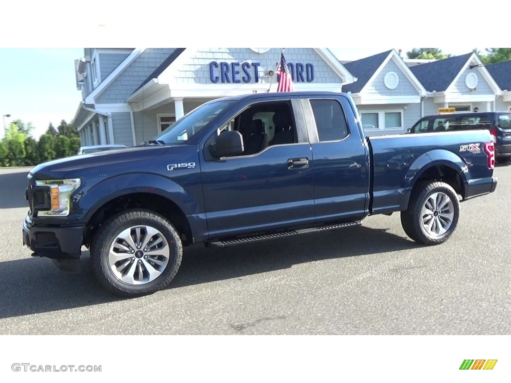 2018 F150 STX SuperCab 4x4 - Blue Jeans / Black photo #11