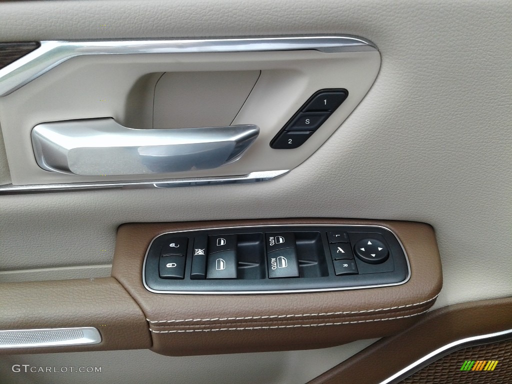 2019 Ram 1500 Laramie Crew Cab 4x4 Mountain Brown/Light Frost Beige Door Panel Photo #127326581