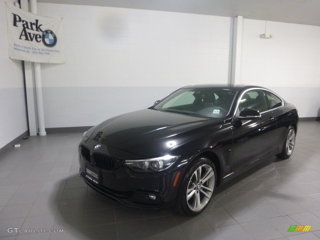 2018 4 Series 430i xDrive Coupe - Black Sapphire Metallic / Black photo #1