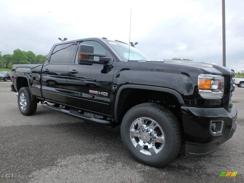 Onyx Black 2018 GMC Sierra 2500HD SLT Crew Cab 4x4 Exterior Photo #127326965