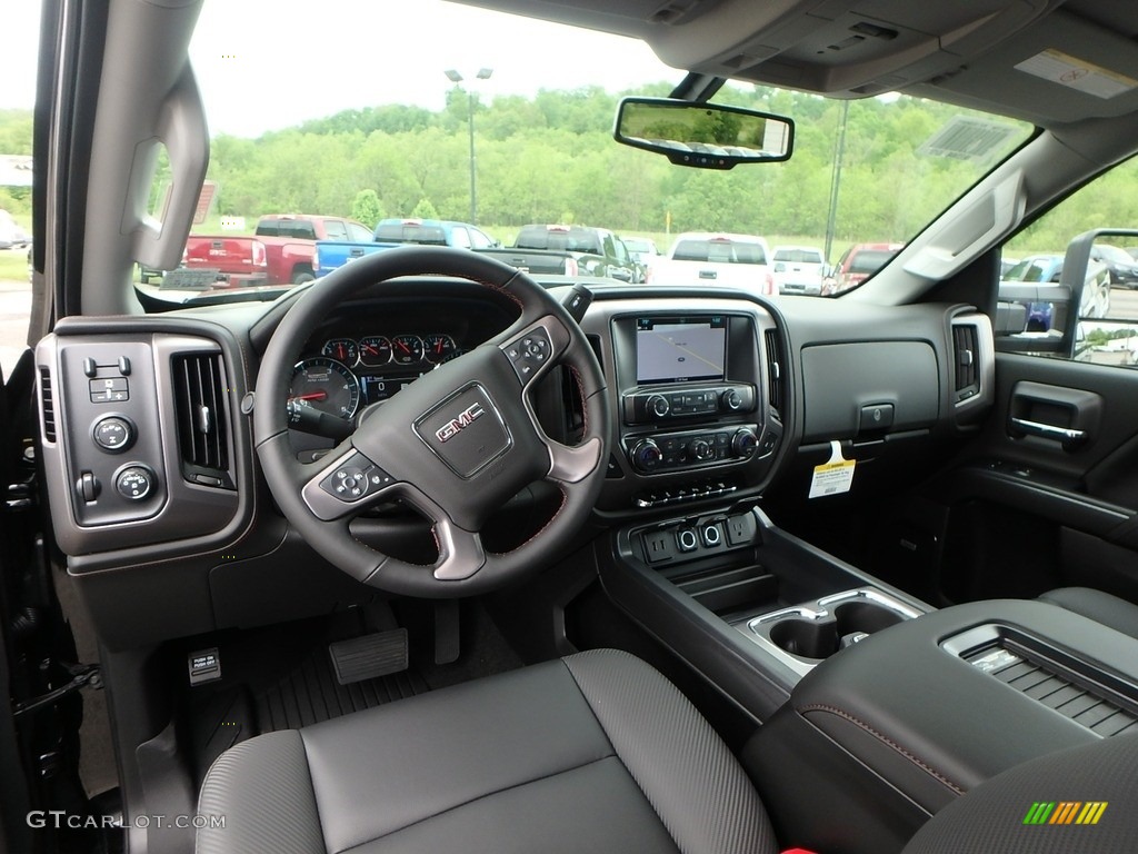 Jet Black/­Spice Red Interior 2018 GMC Sierra 2500HD SLT Crew Cab 4x4 Photo #127327175