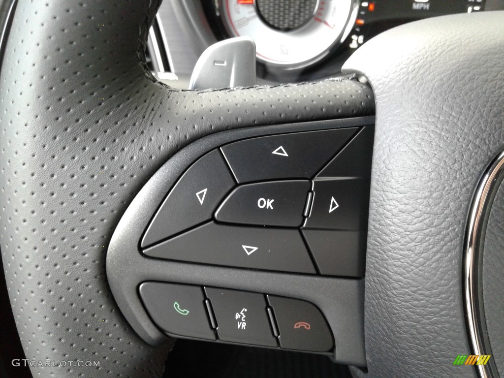 2018 Dodge Challenger T/A Black Steering Wheel Photo #127327688
