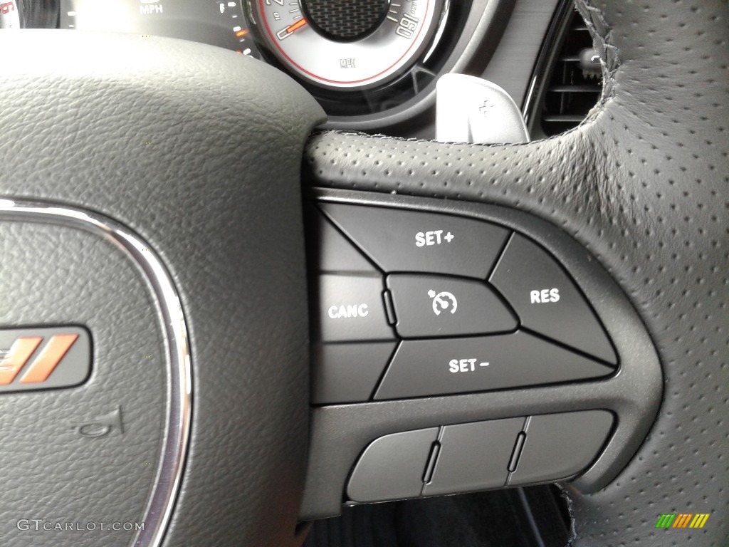 2018 Dodge Challenger T/A Black Steering Wheel Photo #127327709