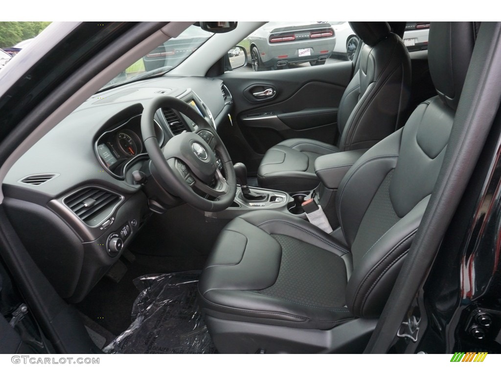 Black Interior 2019 Jeep Cherokee Latitude Plus Photo #127330982