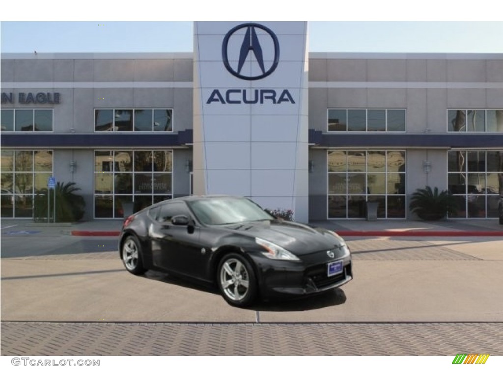 2009 370Z Touring Coupe - Magnetic Black / Persimmon Leather photo #1
