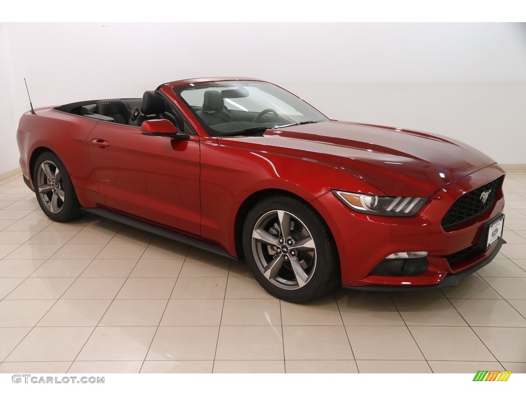 2015 Mustang EcoBoost Premium Convertible - Ruby Red Metallic / Ebony photo #1