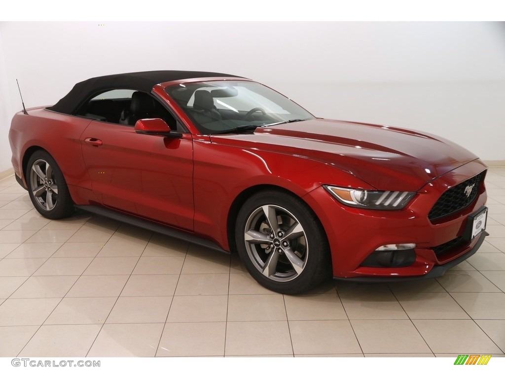 2015 Mustang EcoBoost Premium Convertible - Ruby Red Metallic / Ebony photo #2