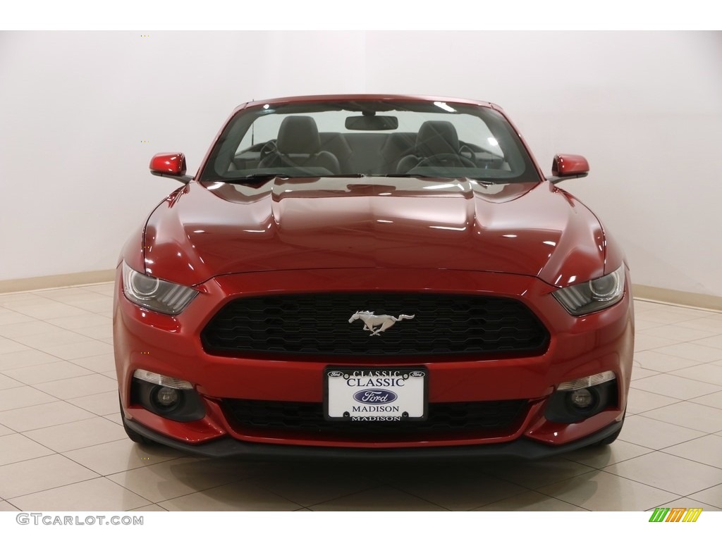 2015 Mustang EcoBoost Premium Convertible - Ruby Red Metallic / Ebony photo #3