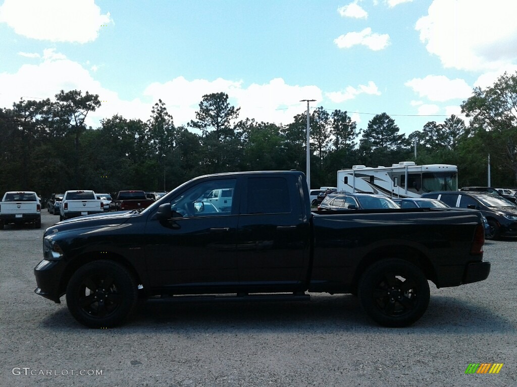 2018 1500 Express Quad Cab - Brilliant Black Crystal Pearl / Black/Diesel Gray photo #2