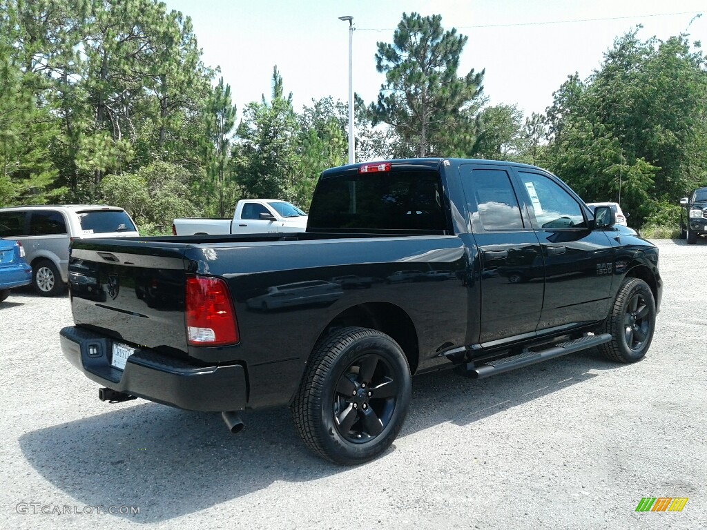 2018 1500 Express Quad Cab - Brilliant Black Crystal Pearl / Black/Diesel Gray photo #5