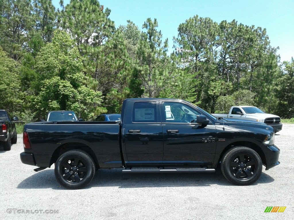 2018 1500 Express Quad Cab - Brilliant Black Crystal Pearl / Black/Diesel Gray photo #6