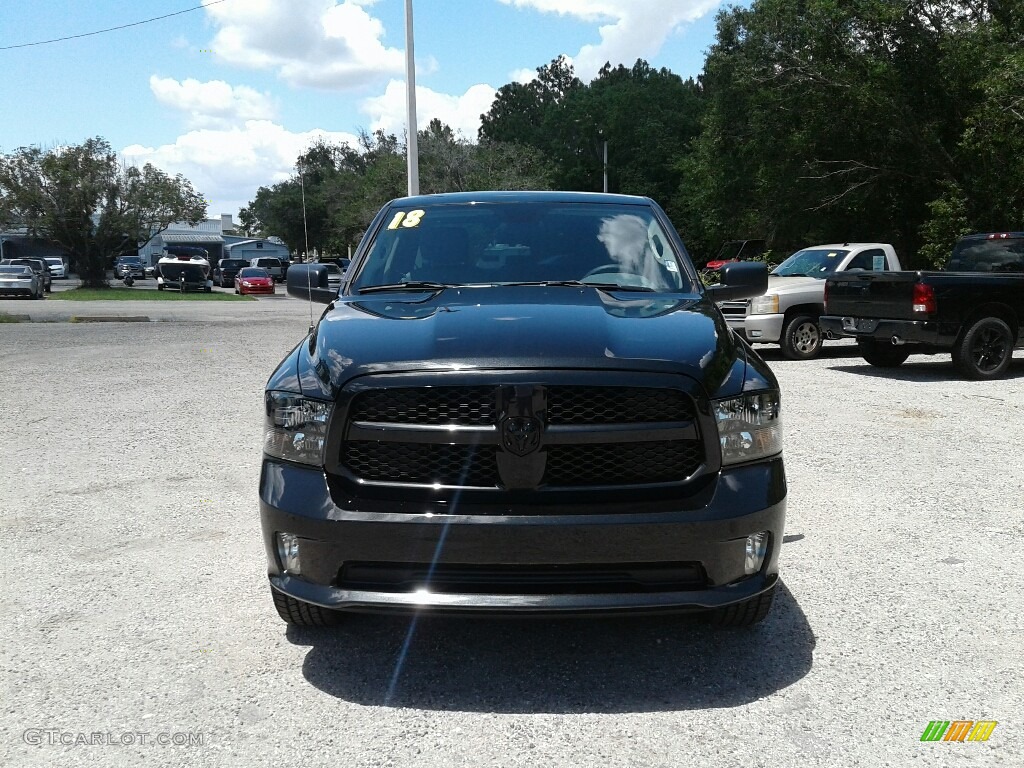 2018 1500 Express Quad Cab - Brilliant Black Crystal Pearl / Black/Diesel Gray photo #8