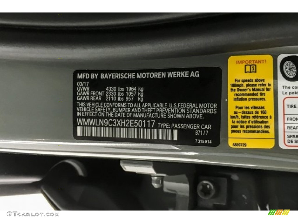2017 Clubman Cooper S - Moonwalk Grey Metallic / Carbon Black photo #22
