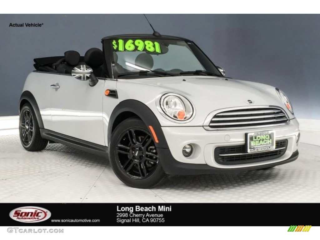 2015 Convertible Cooper - White Silver Metallic / Carbon Black photo #1