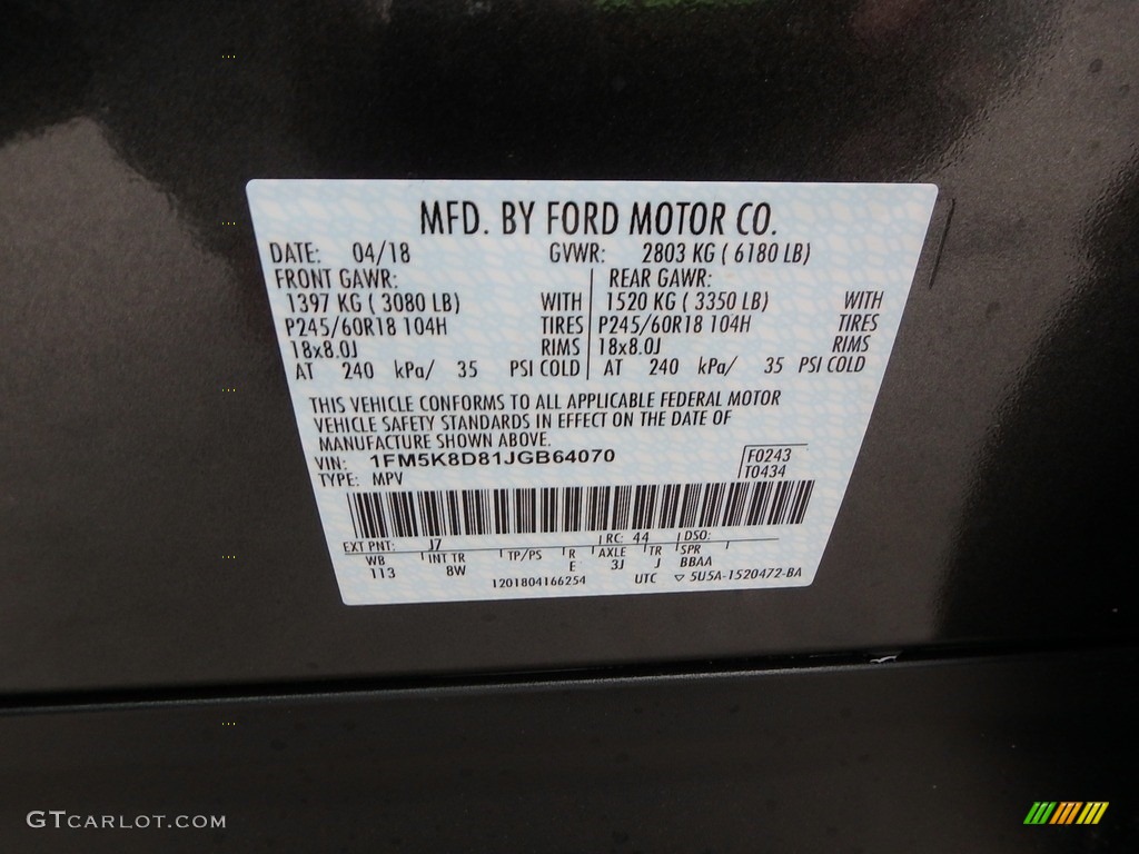2018 Explorer XLT 4WD - Magnetic Metallic / Ebony Black photo #16